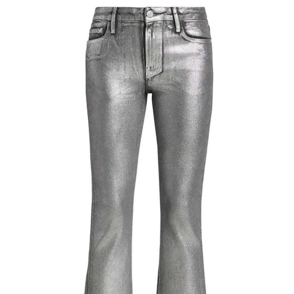 Frame Denim Silver Boot Cut Jeans